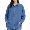 White Oversized Denim Shirt