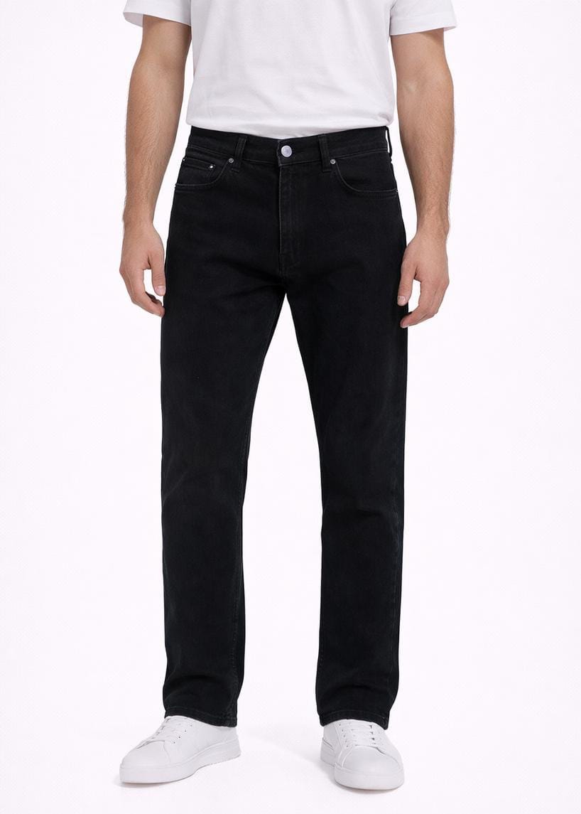 Premium Black Straight Leg Jeans