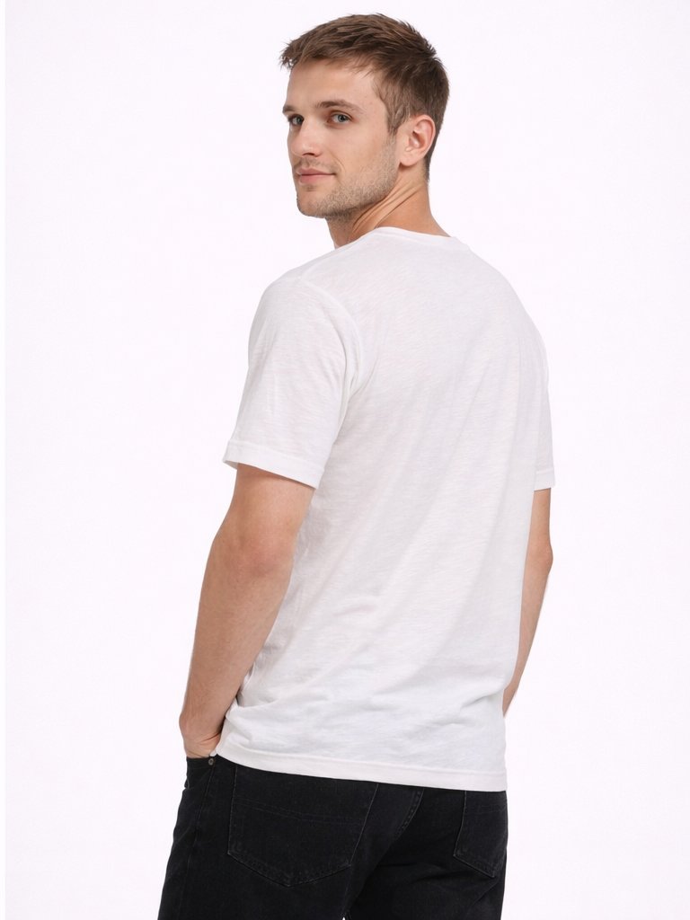 Eloziny Premium Off-White V-Neck T-Shirt