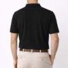 Eloziny Men Black Textured Polo