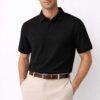 Eloziny Men Black Textured Polo