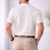 Eloziny Premium Off-White Open Knit Polo