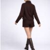 Dark Brown Shorts and Jacket Set