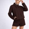 Dark Brown Shorts and Jacket Set