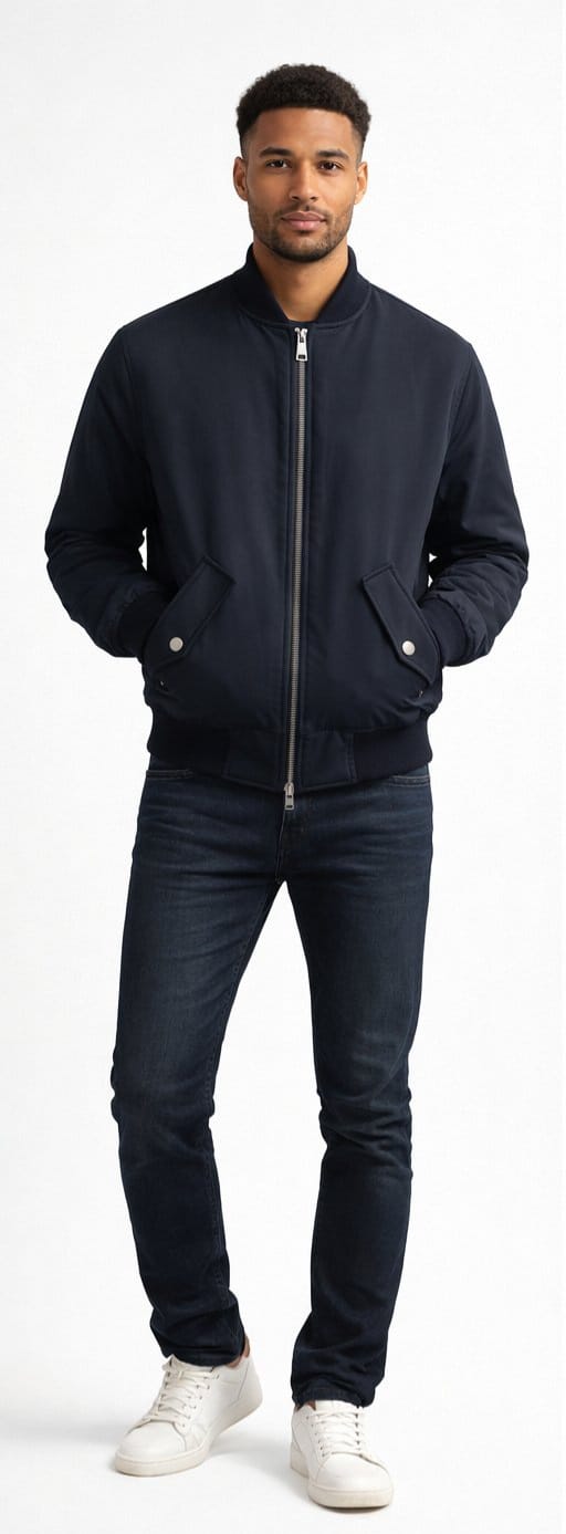 Eloziny Midnight Blue Bomber Jacket