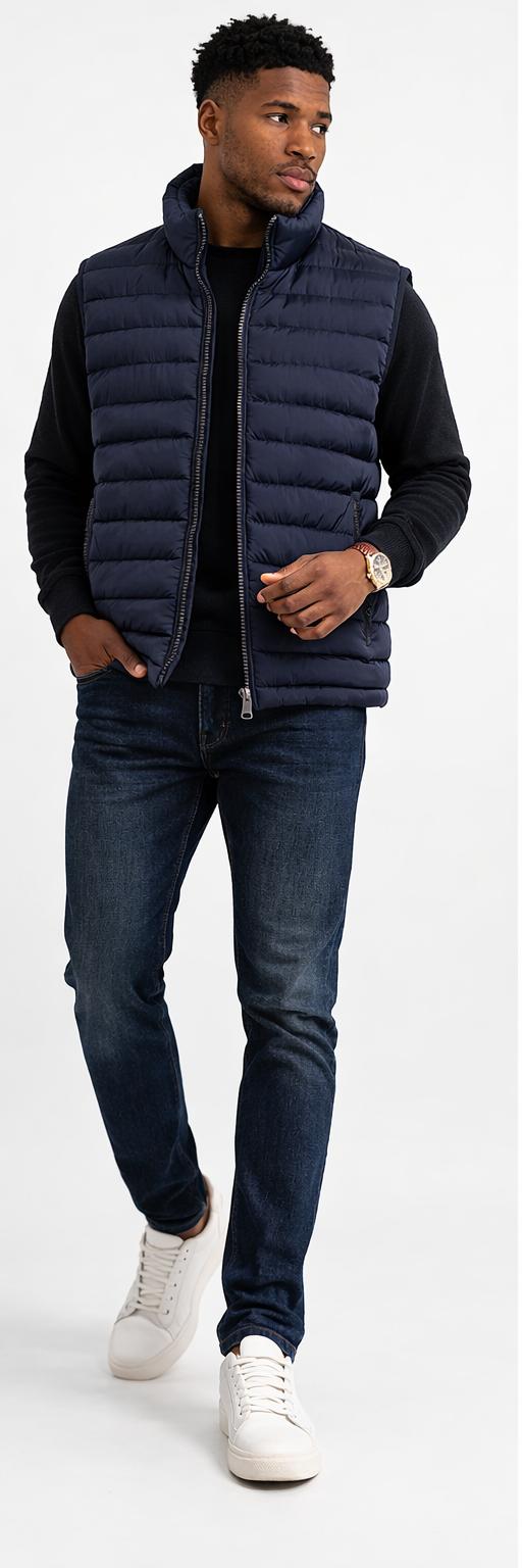 Eloziny Midnight Blue Puffer Vest