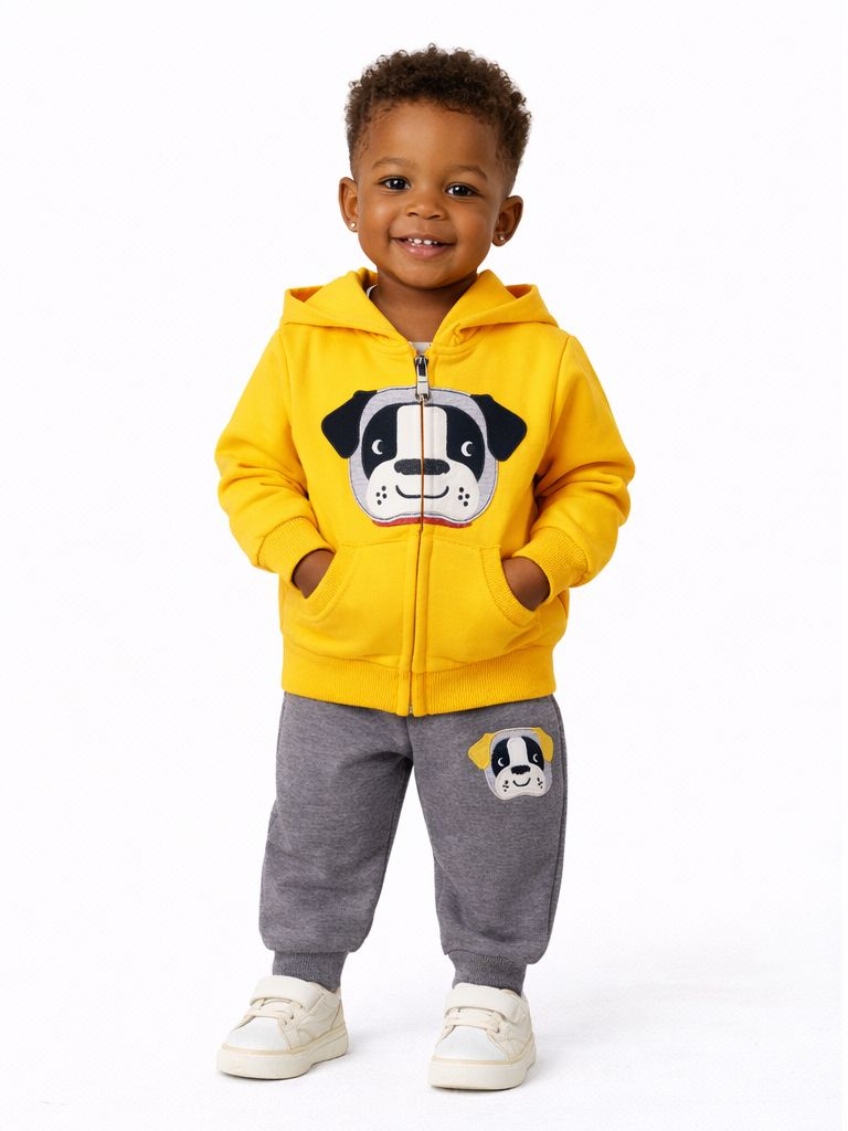 Eloziny Kids 2-Piece Puppy Hoodie Set