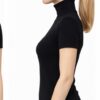 GAS Black Turtleneck Top