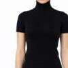 GAS Black Turtleneck Top