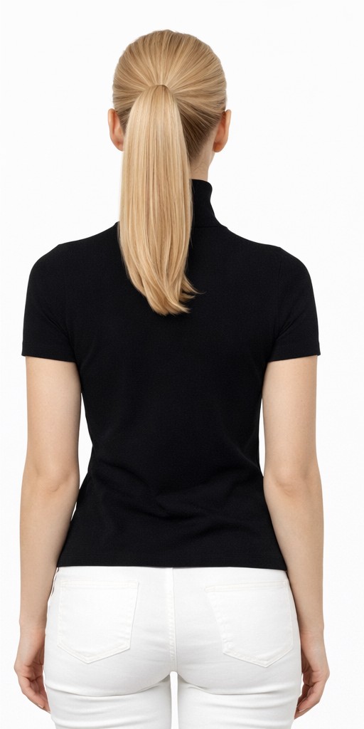 GAS Black Turtleneck Top