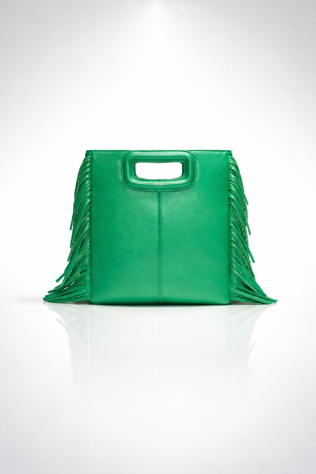 Maje Casino Green Leather Bag