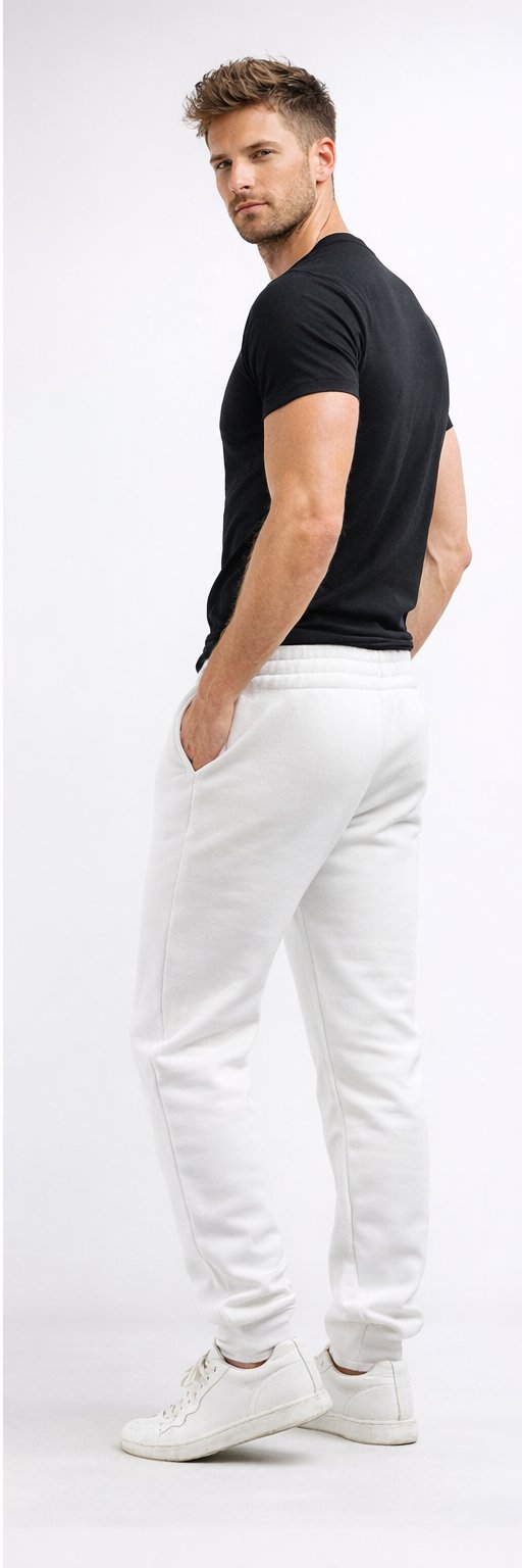 Moschino Milano White Sweatpants