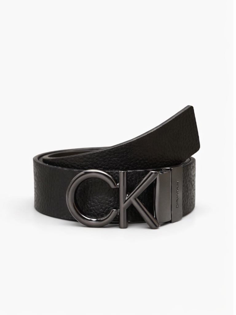 Original Calvin Klein Leather Belt – Black Pebble / Dark Brown